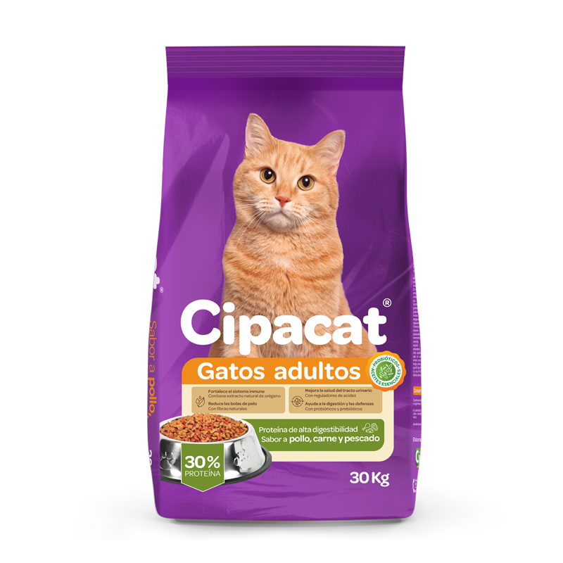 Cipacat - Alimento para Adultos (Sabor Pollo, Carne y Pescado)