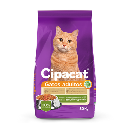 Cipacat - Alimento para Adultos (Sabor Pollo, Carne y Pescado)