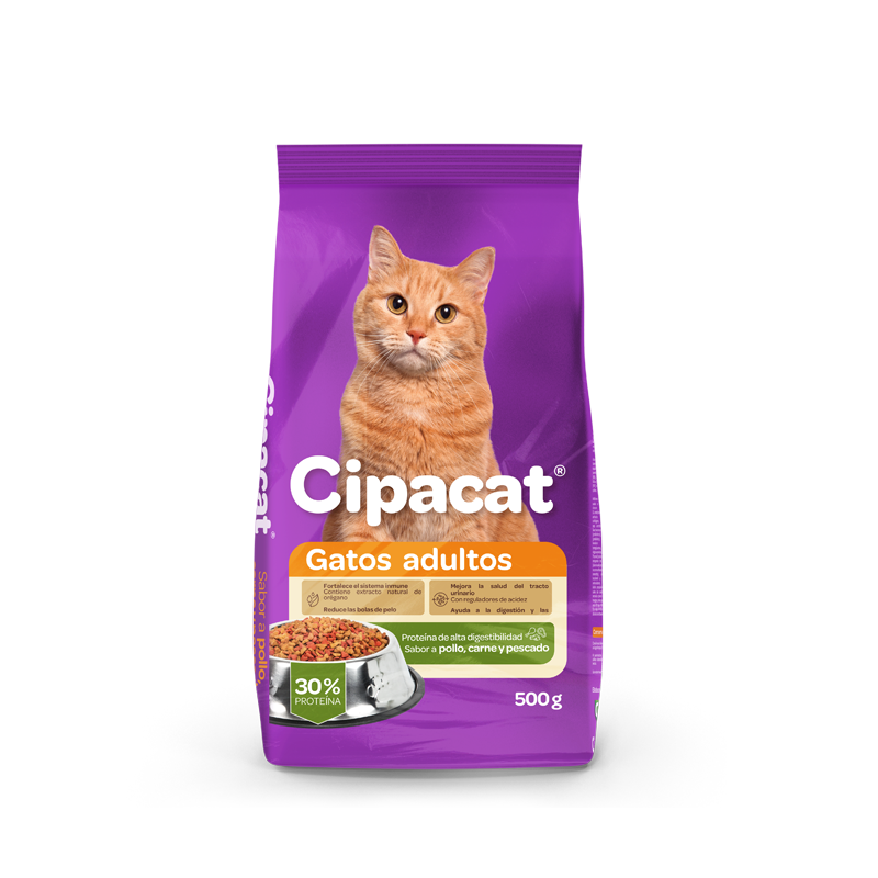 Cipacat - Alimento para Adultos (Sabor Pollo, Carne y Pescado)