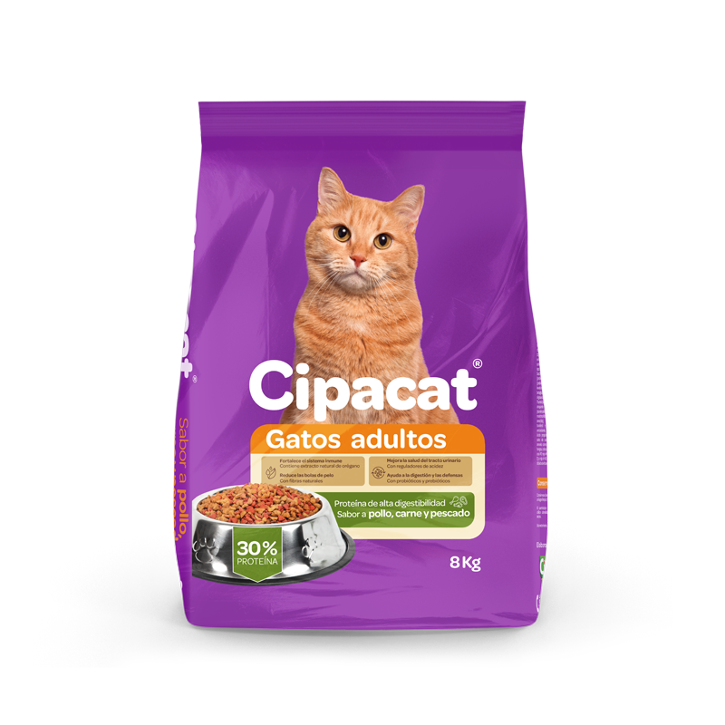Cipacat - Alimento para Adultos (Sabor Pollo, Carne y Pescado)